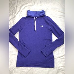 Women’s Under Armour Funnel Neck Lightweight Sweatshirt Pullover Blue Small